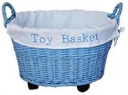 Totally Blue Weaved Toy Basket With Wheels Retail Box Out Of Box Failure Warranty Specifications:• Product Code: TH15A-BLU• Description: Totally Blue Weaved Toy Basket