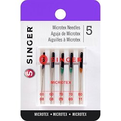 Singer Assorted Universal Microtex Sewing Machine Needles 60 08 70 09 80 11