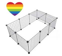 Pet MINI Small Size Play Pen For Bunny Puppy Or Small Pet 35CM & Sticker - XL 10 Pcs Panel