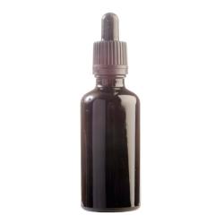 50ML Black Glass Aromatherapy Bottle With Pipette - Black 18 89