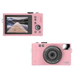 R1 48 Million HD Pixels 3.0 Inch Ips Screen Children Digital Camera Spec: Pink+card Reader
