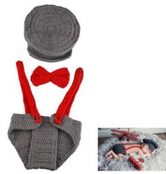 Ultra Soft Knitted Baby Pilot Three Piece Outfit