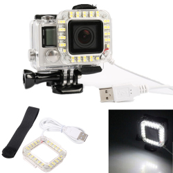 Sport Camera Usb Lens Ring Led Flash Light Night Shooting For Gopro Hero 3 Plus 4