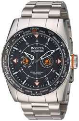 Invicta Men's 'aviator' Quartz Stainless Steel Casual Watch Color:silver-toned Model: 22984