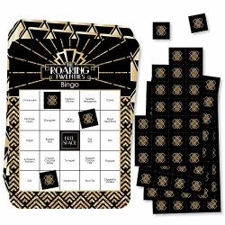 Big Dot Of Happiness Roaring 20'S - Bar Bingo Cards And Markers - 1920S Art Deco Jazz Party Bingo Game - 2020 Graduation And