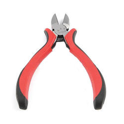 Side wire Cutter - Beading Tools - Red And Black Pvc Coated Steel Bar Handles - 93x105x18mm