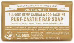 Dr. Bronner's Pure Castile Soap Bar Sandalwood Jasmine