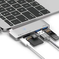 Elago Aluminum Charging Multi Hub Usb-c - Power Charging Multi Hub 5 Slots Data Transfer - For All-new Macbook And Pro All Usb-c Devices Space Grey