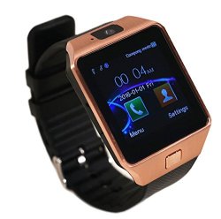 Aipker Dz09 Bluetooth Smartwatch With Camera Sync Samsung Sony Huawei Lg Nexus Htc And Other Android Smartphones Gold black