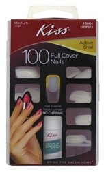 Kiss Full Cover Nails Kit Medium Active Oval 1 Ea Pack Of 4