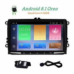 Android 8.1 Car Stereo Gps Navigation Radio Player For Vw Golf 5 6 Polo Passat B6 Jetta Tiguan Touran Skoda 9 Inch Ips Split Touch Screen Wifi Head Unit