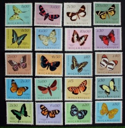 Stamp Set Mocambique Butterflies 1953