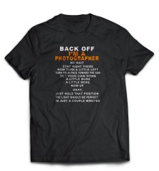 BACK Off Im A Photographer 100 180G T-Shirt - Large 0.08KG