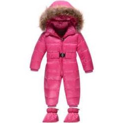 2 To 5 Years Boys Winter Jumpsuit - Pink Red 4t