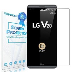 2 Pack Omyfilm LG V20 Screen Protector Tempered Glass Case Friendly 9H Hardness Screen Protector For LG V20