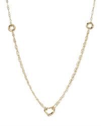 14k Yellow Gold Necklace With Heart Pendant