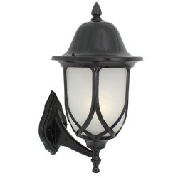 Eurolux Lantern 4 Panel Alab. Up Facing Black Lamp