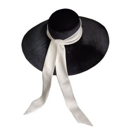Elegant Wedding Party Wide Brim Women Fedoras Hats - Rayon Made Bow