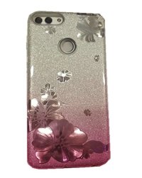 Flower Printing Glitter Shockproof Gel Case For Huawei P Smart
