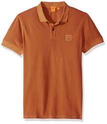 Boss Orange Men's Pascha Short Sleeved Polo Bright Orange Large