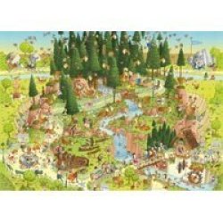 Marino Degano Funky Zoo Black Forest Habitat Jigsaw Puzzle 1000 Piece