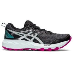 ASICS Women's Sonoma 6 Trail Running Shoes - Black pure Silver - 5