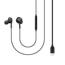 black wired earbuds