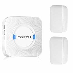 Calltou Wireless Door Chime Entrance Entry Alert For Home Retail Store Business Shop Apartment Office 2 Magnet Door Window Sensors 1 Receiver