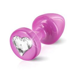 Diogol Anni Butt Plug Heart Crystal Pink 25 Mm