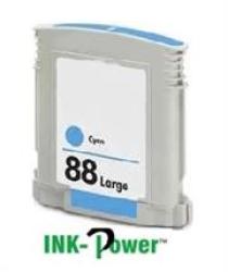 Inkpower Generic Replacement For HP88XL C9391A Cyan Ink Cartridge-page Yield 700 Pages With 5% Coverage For Use With Officejet Pro K 5300 5400 5400DN