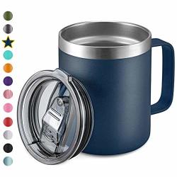 Steel coffee cup with lid Clearance