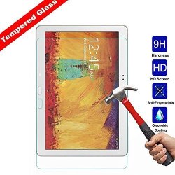 Kingsource Samsung Galaxy Note 10.1 2014 P600 Tempered Glass Screen Protector Film 2.5D Round Edge 9H Hardness 0.33MM Thin Crystal Clear
