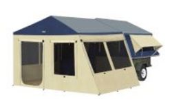 OZtrail Camper 6 7 Canvas Sunroom Enclosure - Trailer Not Included Beige
