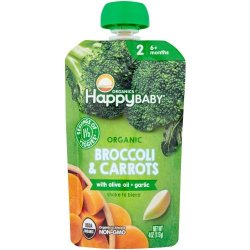 Happy Family Organic Baby Food Pouch Broccoli & Carrots 500G