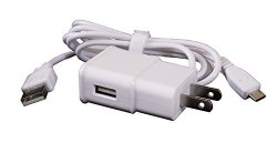 Readyplug USB Wall Charger For: Dod Tech LS370W+ Dash Cam White 3 Feet