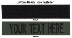 Custom Uniform Name Tapes 50 Fabrics To Choose From Made In The Usa Ships Under 24 Hrs Fabric - Olive Drab 5" Hook Fastener Uniform Ready Fastener