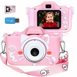 Langwolf Kids Digital Camera For Girls And Boys Kids Children Selfie Photo Video Camera Camcorder With 32 Or 16GB Sd Card Gifts For Girls