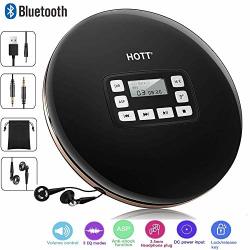 Hongyu Portable Bluetooth Cd Player With Lcd Display headphone Jack Anti-skip Protection Anti-shock Personal Compact Disc Player For Kids Adults Students Personal Music Cd Players