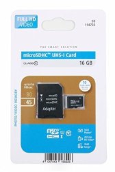 16 Gb Microsdhc Class 10 Uhs-i Memory Card With Microsd To Sd Adapter For The Divoom Timebox - By Duragadget