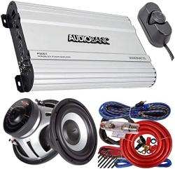 Audiobank P3001 Monoblock 3000 Watts Class Ab Car Audio Amplifier + 2X Soundxtreme ST-1252 12 Inch 2600 Watts Subwoofer + 4 Gauge 2300W Amplifier Installation Wiring Kit