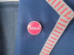 Yolo" Funky School Button Badge Locally Made Free Vintage Gift Per Order