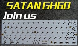 Satan GH60 Pcb White Board Flashed Firmware Diy Mechanical Keyboard Poker 2 Pure Hhkb With Diode Resistance Support LED