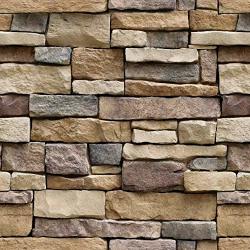 Yancorp Stone Wallpaper Rock Self-adhesive Contact Paper Peel And Stick Backsplash Wall Panel Removable Home Decoration