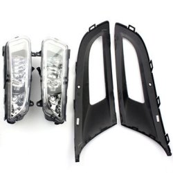 Driver Side Front Bumper Outer Grill Grille w//o Fog Hole Left Replacement CarPartsDepot 400-18502 FO1036103 1L2Z17K946CAB