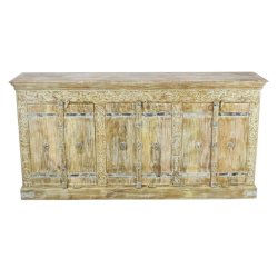 Carved Wooden Jiya Sideboard Sotran Dekorativ