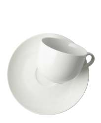 Galateo Coupe Cup & Saucer - Super White