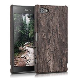 Kwmobile Hard Case Design Vintage Wood For Sony Xperia Z5 Compact In Dark Brown