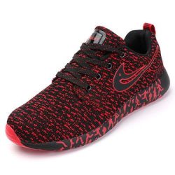 Breathable Mesh Trainers - 6 Men Red 8.5