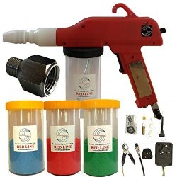 Powder Coating Gun By Redline Model EZ50 With Bonus Cup Kit And U.s.a. Power And Airline Adapters