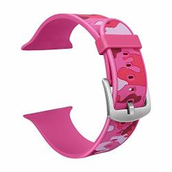 Camouflage Silicone Band Strap Sport Replacement For Apple Watch Series 4 40MM Pink